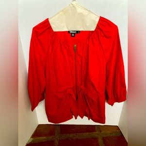 DKNY zip and tie jacket